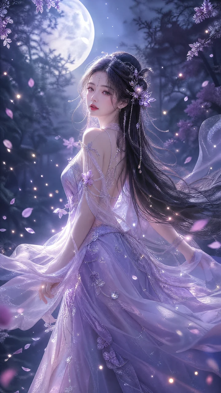 月光森林仙子手机壁纸