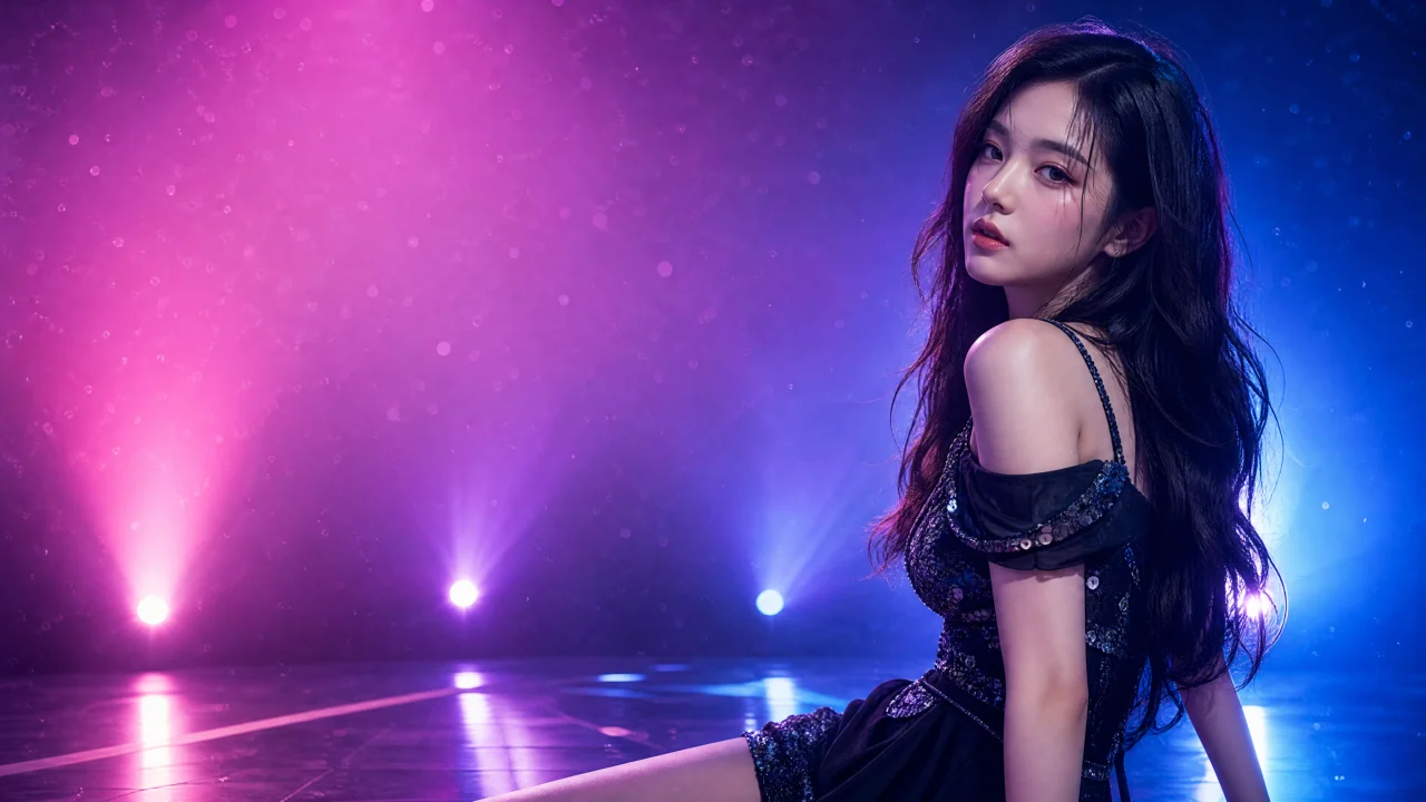 Kpop风霓虹舞台桌面壁纸