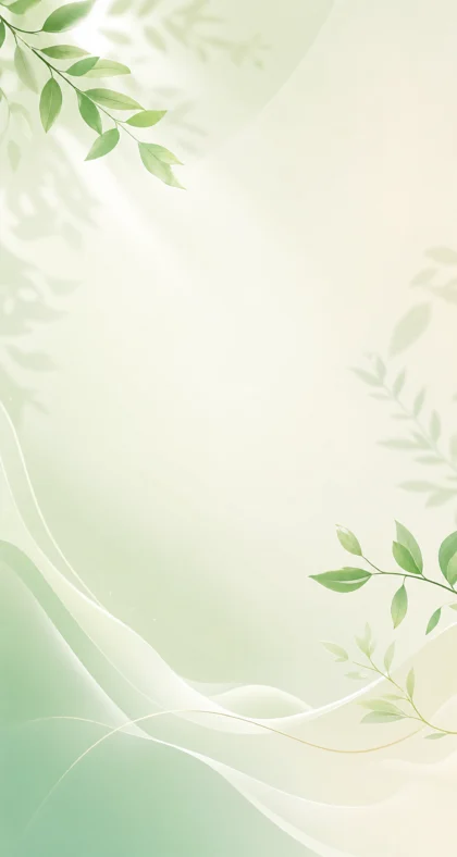 清新简约浅绿留白平板壁纸