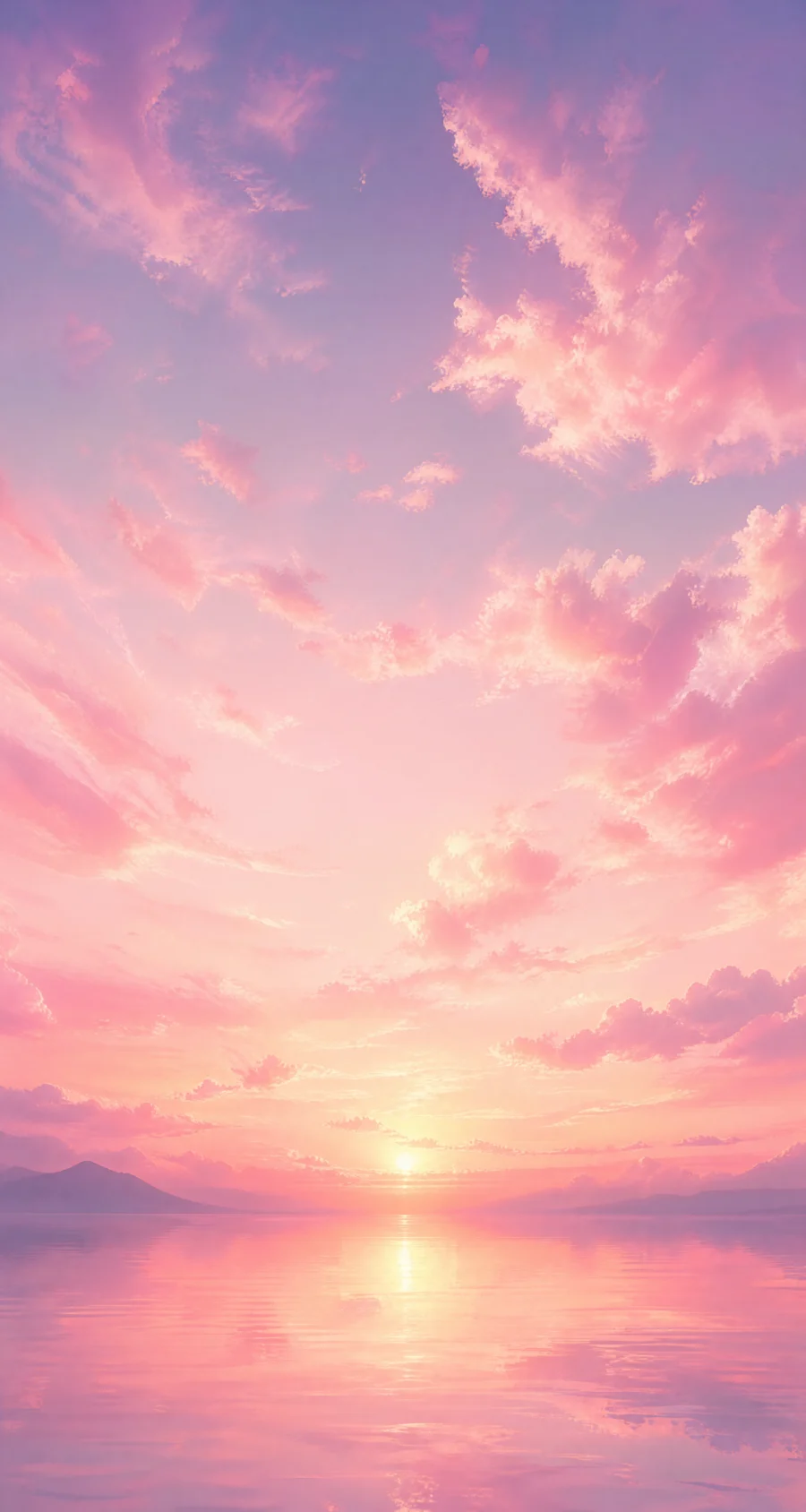 粉色天空梦幻平板壁纸