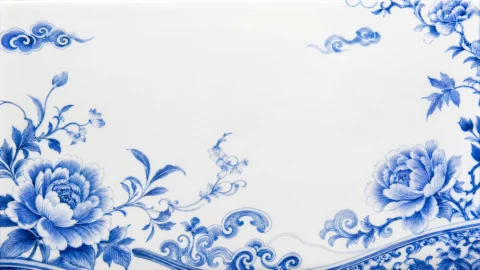 青花瓷纹雅致桌面壁纸