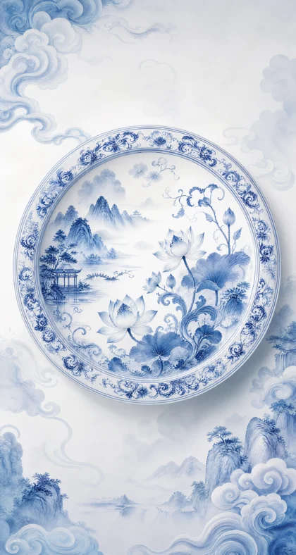 青花瓷雅韵平板壁纸