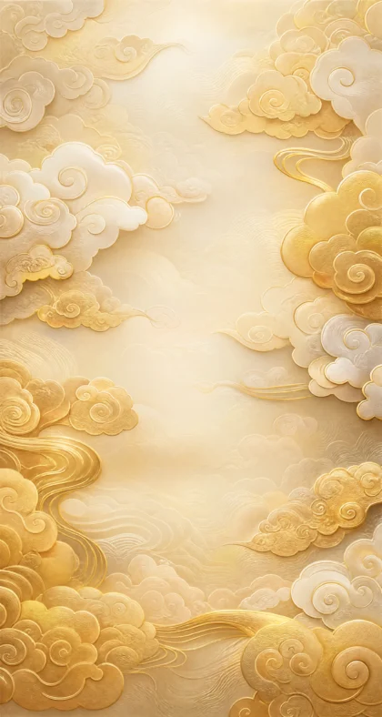 金色祥云纹理平板壁纸