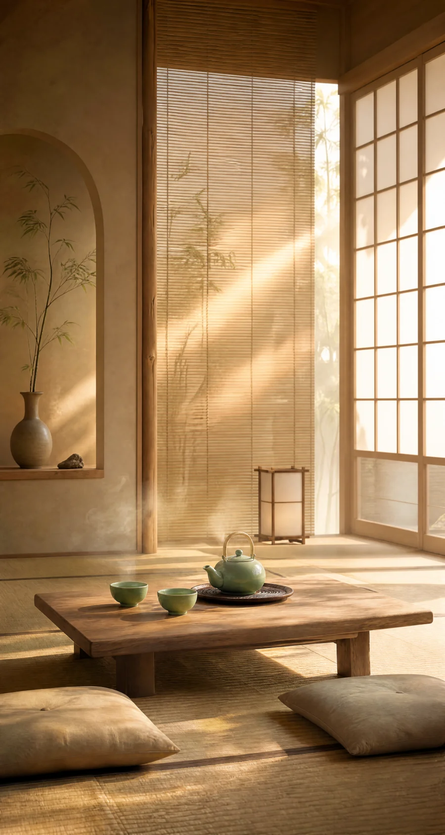 禅意茶室平板壁纸