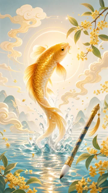 逢考必过好运锦鲤手机壁纸