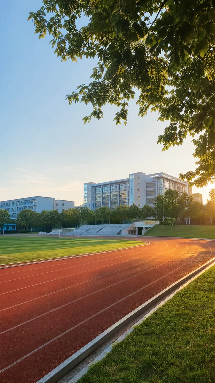 清晨大学操场手机壁纸