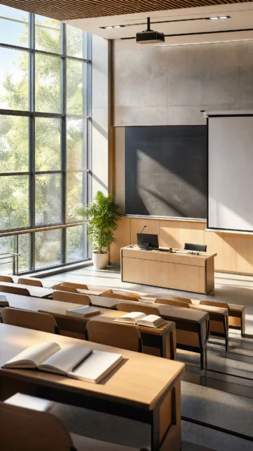 晨光里的大学课堂手机壁纸