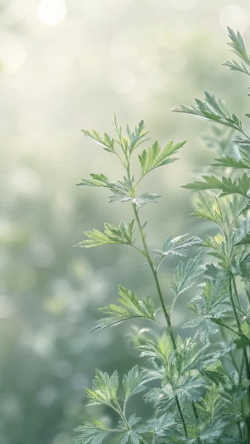 清新艾草晨雾手机壁纸