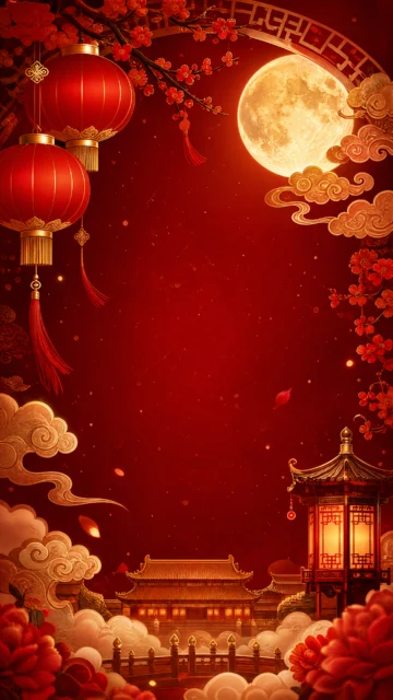 中国传统节日喜庆国风手机壁纸