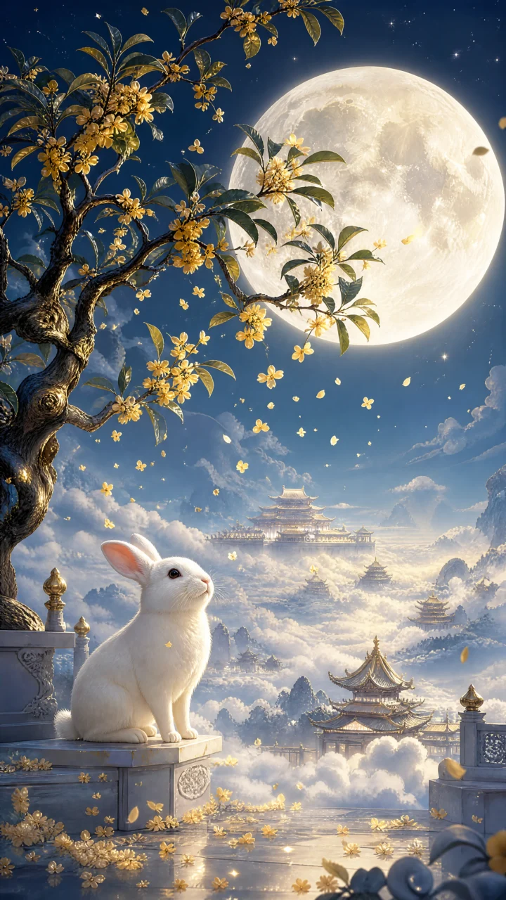 蟾宫折桂月宫桂影手机壁纸