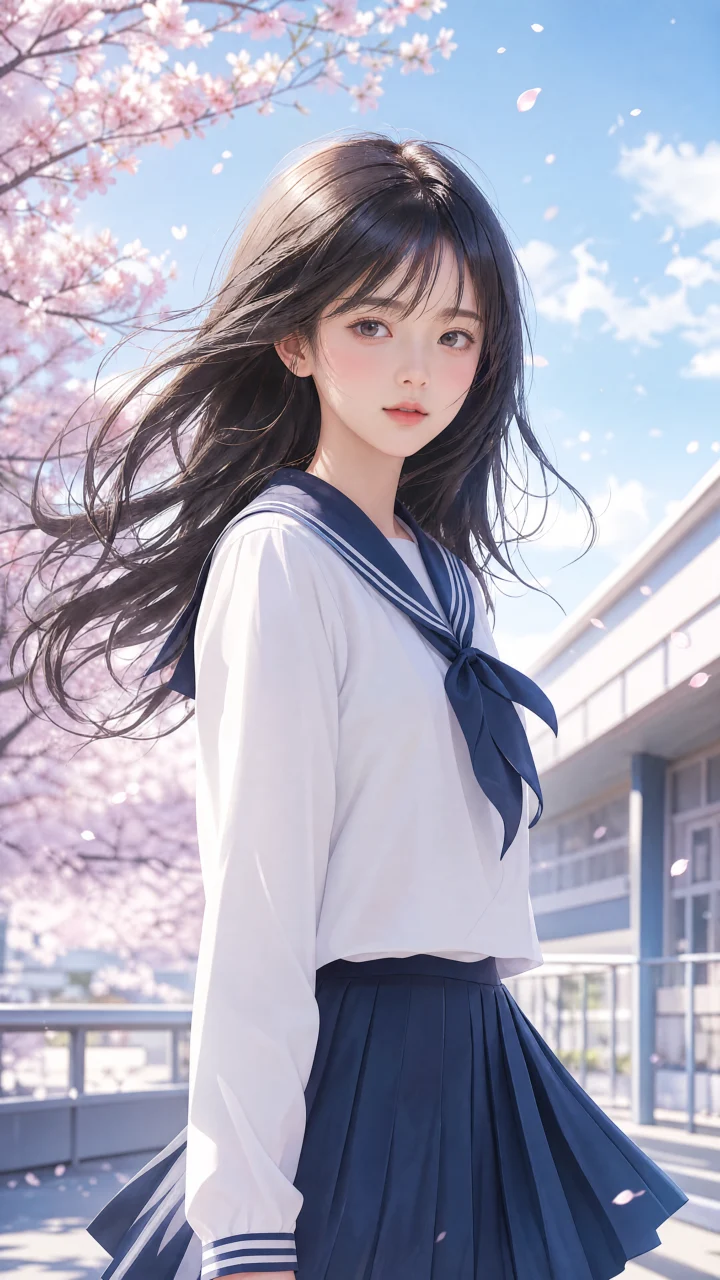 清新水手服风手机壁纸