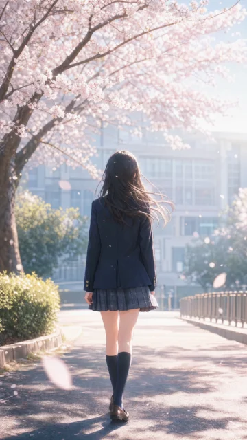 清新校园制服手机壁纸