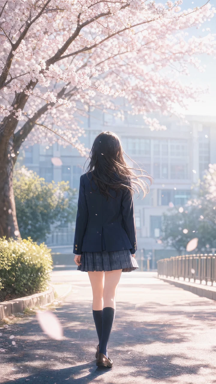 清新校园制服手机壁纸