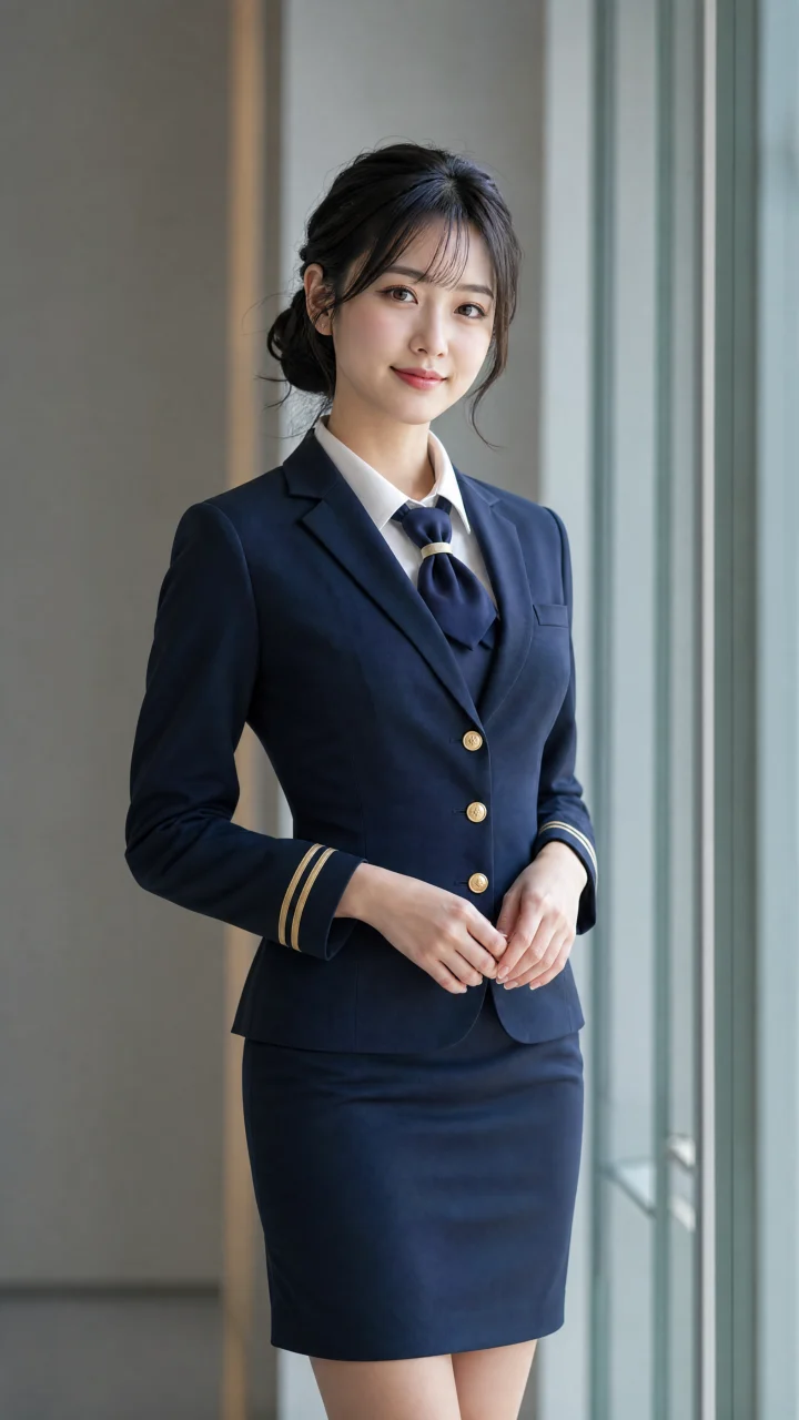 清新制服写真手机壁纸