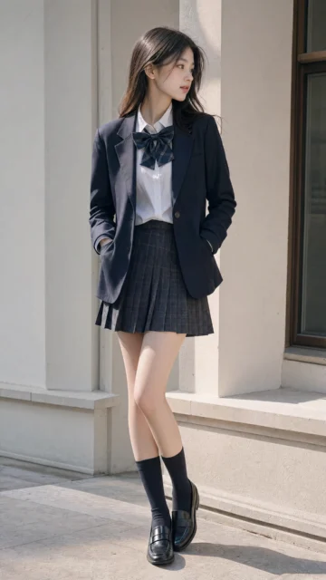 清新制服搭配手机壁纸