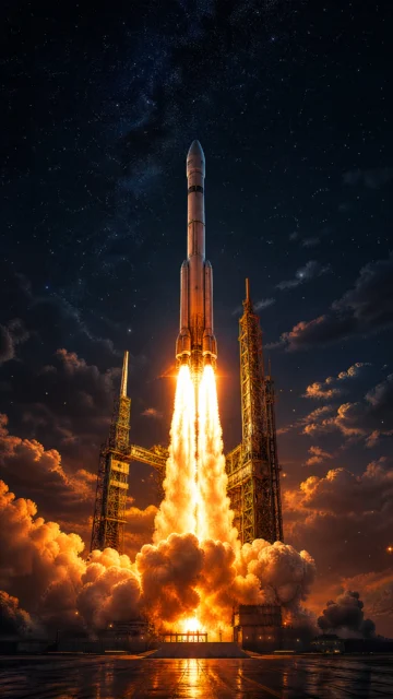 火箭发射震撼手机壁纸