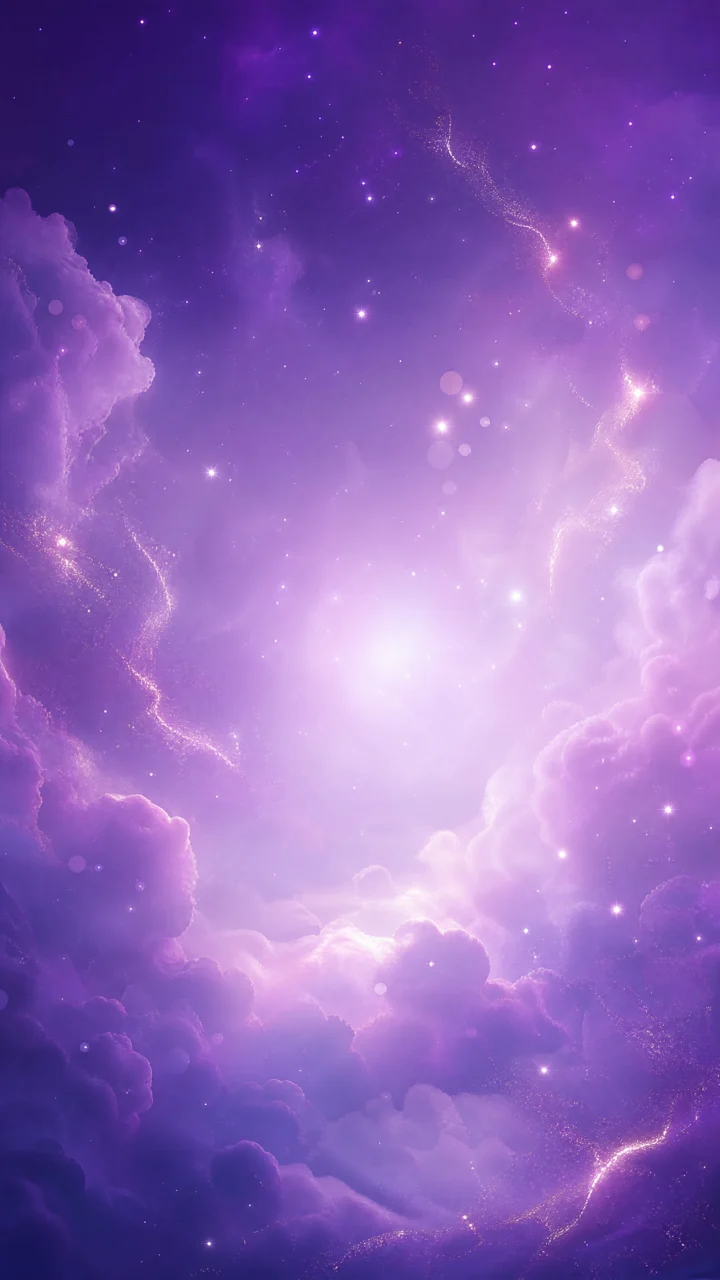 紫色梦幻星雾手机壁纸