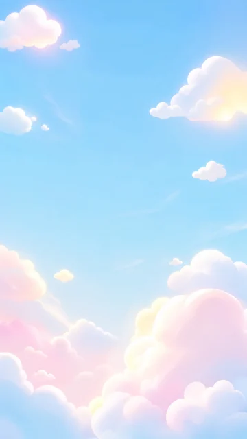 治愈系卡通云朵手机壁纸