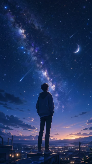 星空少年手机壁纸