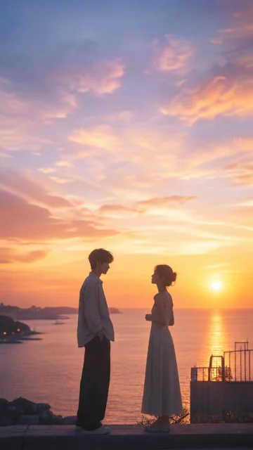 夕阳告白手机壁纸