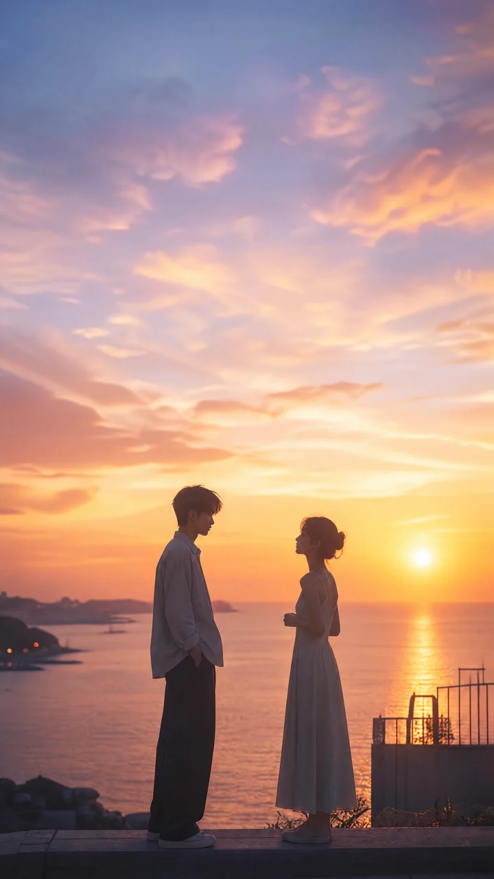 夕阳告白手机壁纸