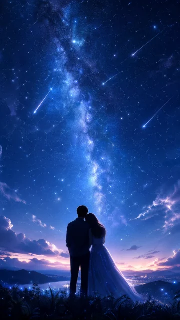 星空恋人浪漫手机壁纸