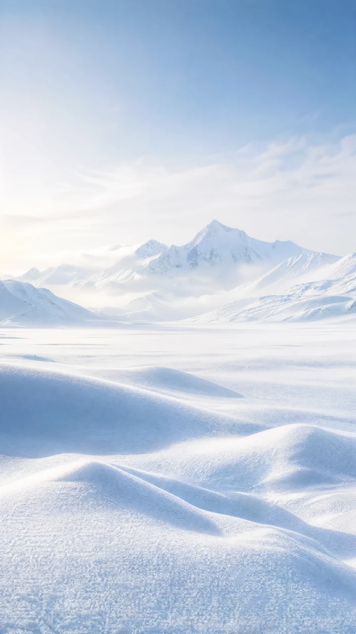晨光雪原手机壁纸