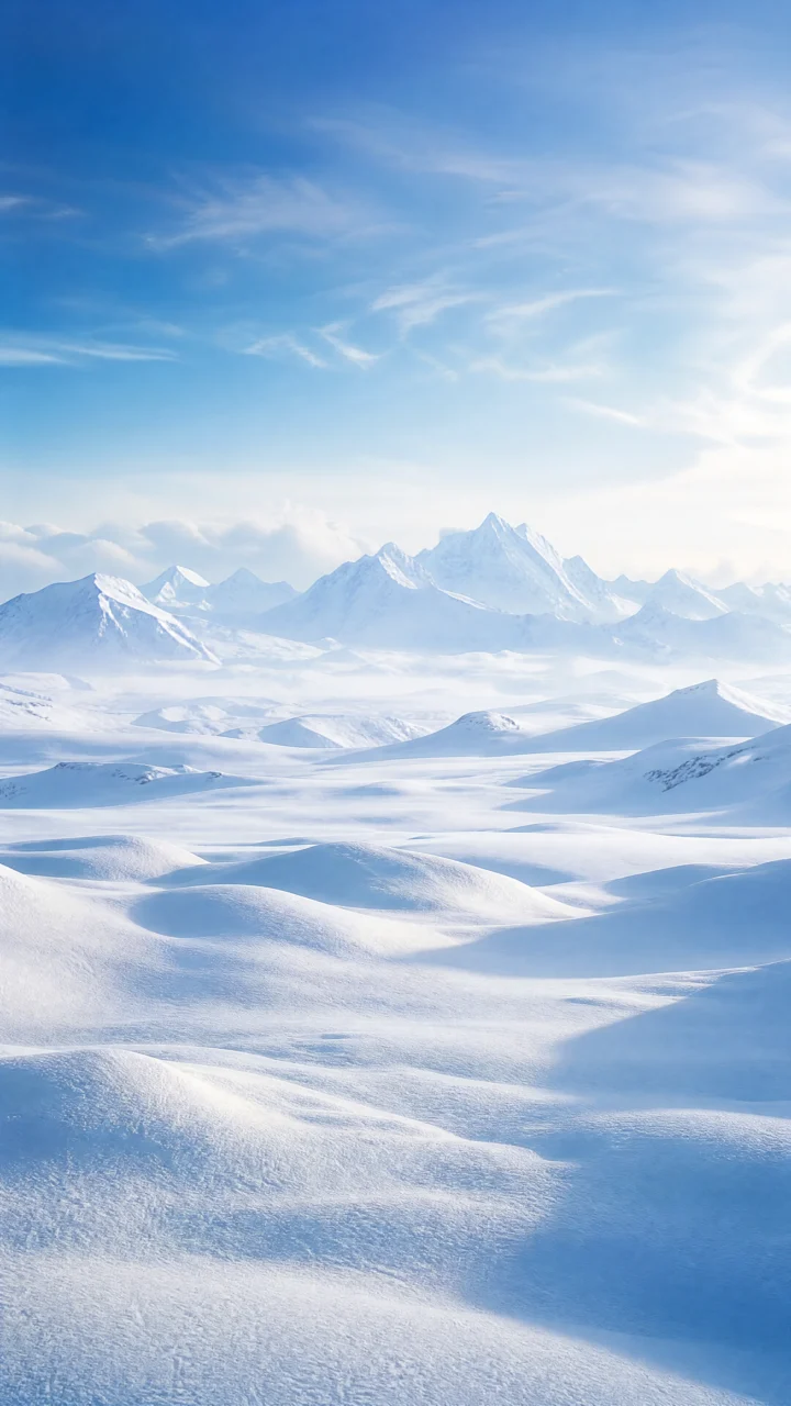 静谧雪原手机壁纸