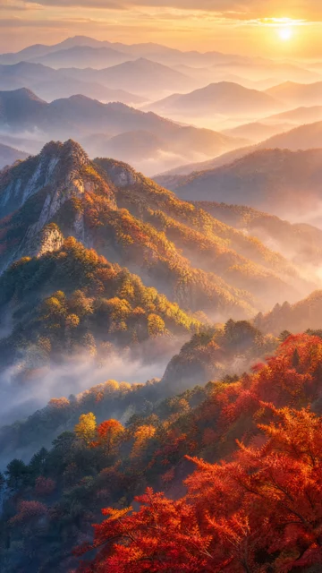 秋山薄雾手机壁纸
