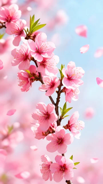 春日桃花唯美手机壁纸