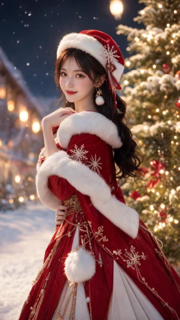 圣诞服装角色手机壁纸