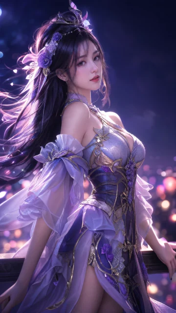 梦幻霓光Cos美女手机壁纸