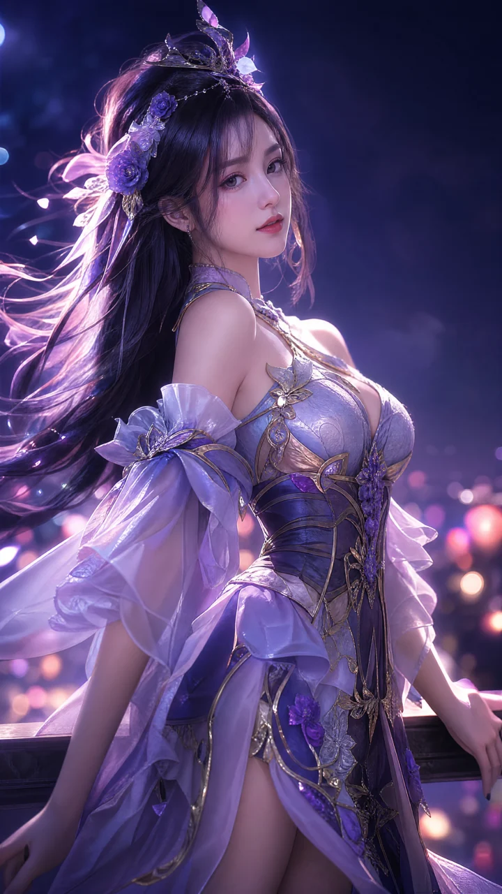 梦幻霓光Cos美女手机壁纸