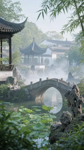 江南园林清韵手机壁纸