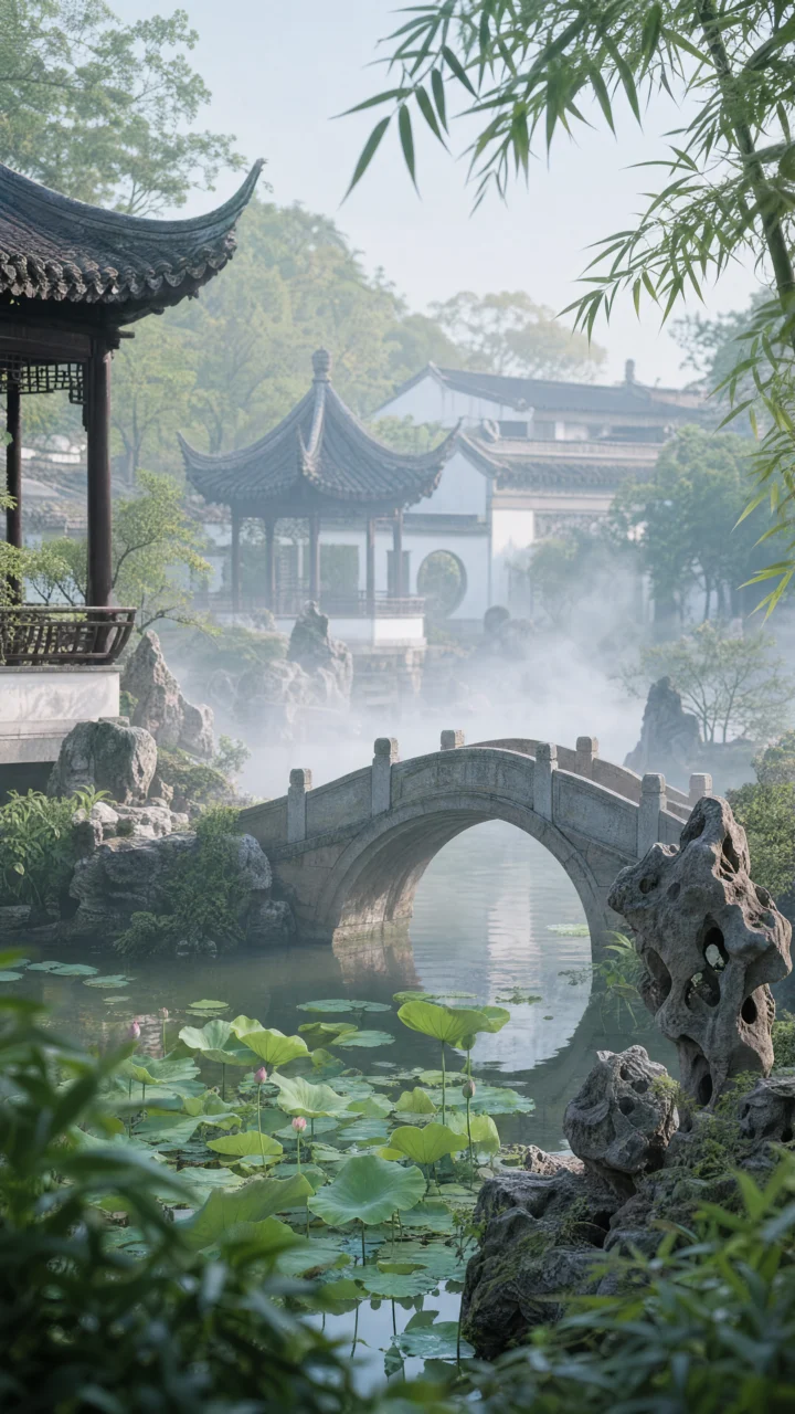 江南园林清韵手机壁纸