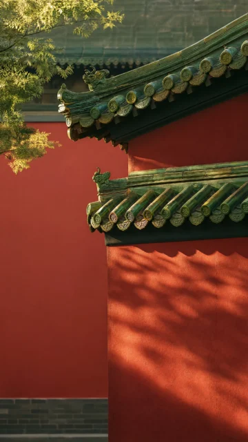 红墙绿瓦古韵手机壁纸