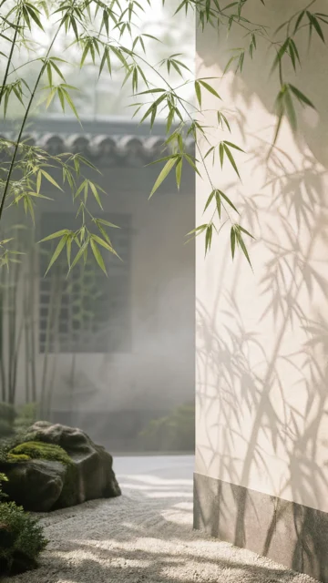 竹影禅意手机壁纸