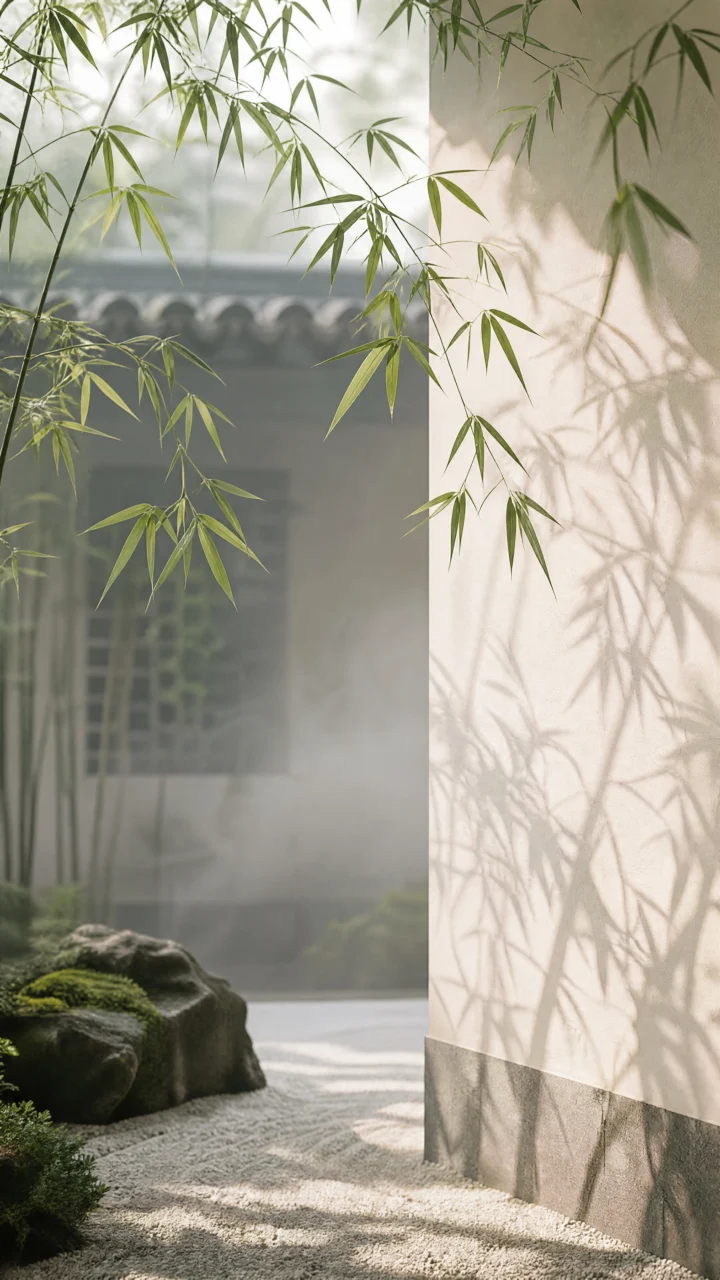 竹影禅意手机壁纸