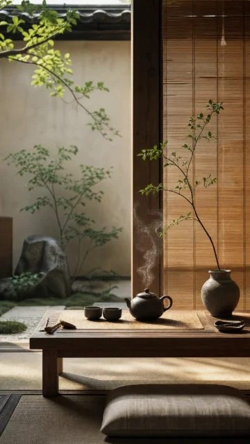 茶室禅风手机壁纸