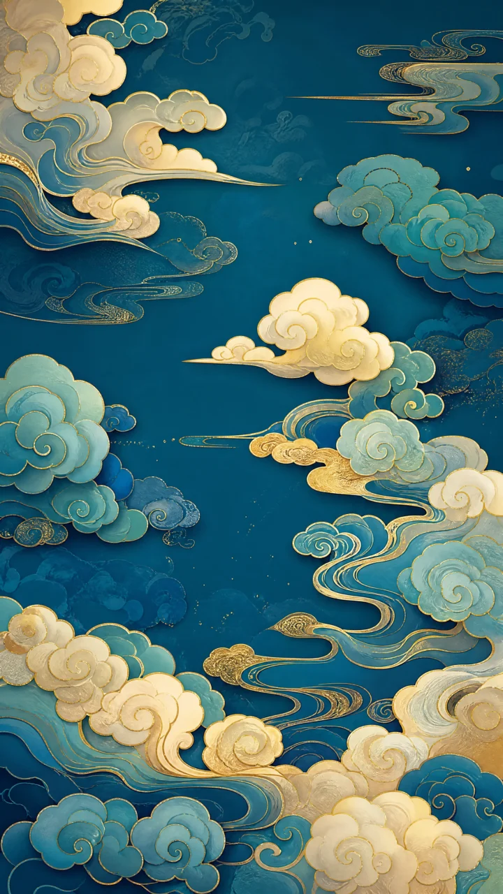 祥云纹样国风手机壁纸