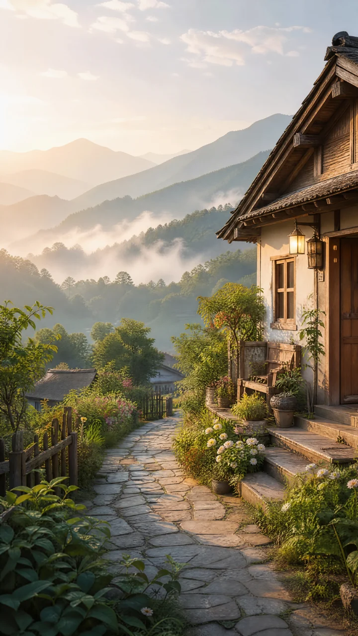 宁静村舍手机壁纸