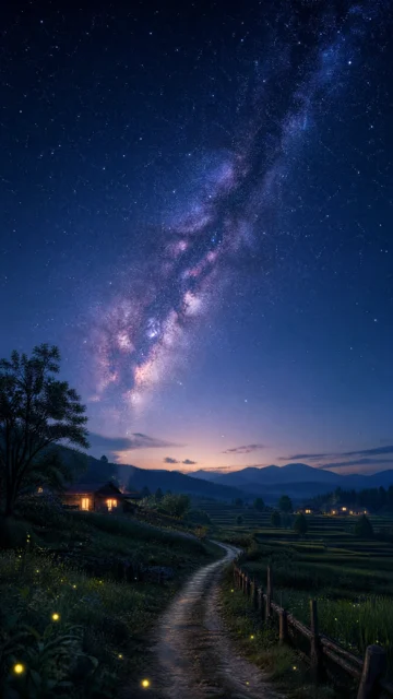 乡野星空手机壁纸
