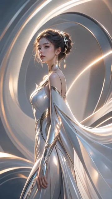 流线造型美女手机壁纸