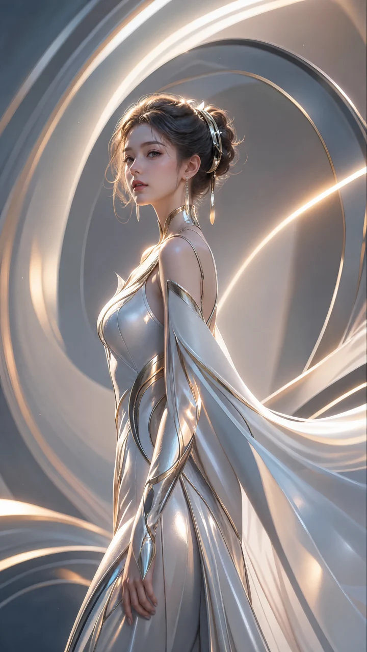 流线造型美女手机壁纸