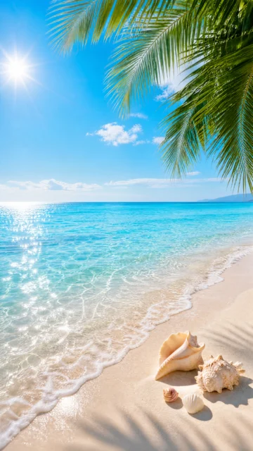 清爽海岸夏季手机壁纸