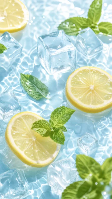 清凉夏日冰蓝海风手机壁纸