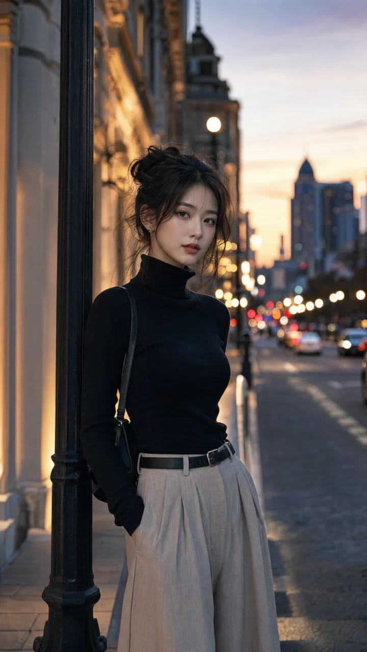 都市街拍女孩手机壁纸