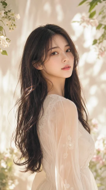 唯美长发美女手机壁纸