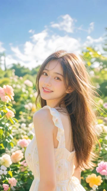 阳光女孩清新手机壁纸