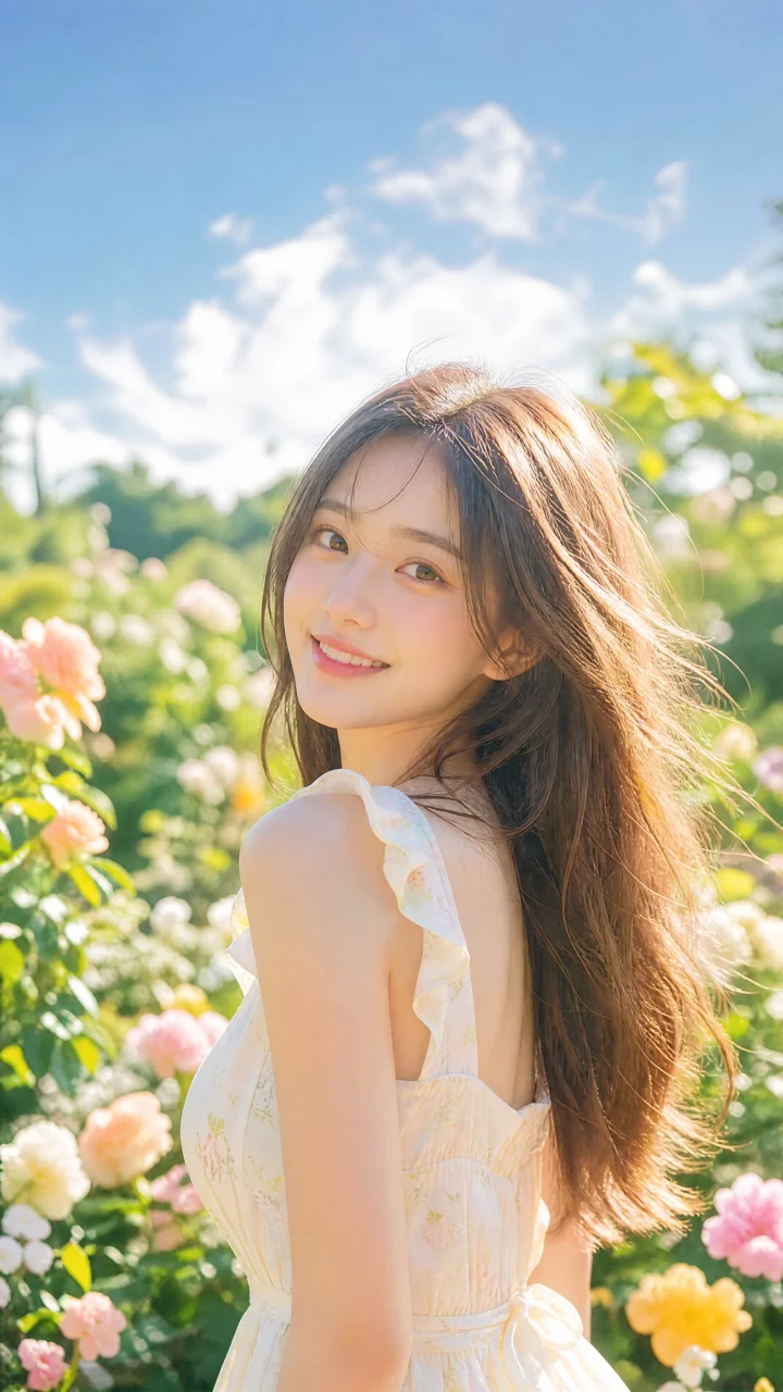 阳光女孩清新手机壁纸